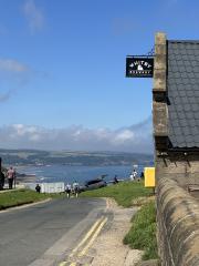 Quick stop at Whitby Brewery, right by the Abbey